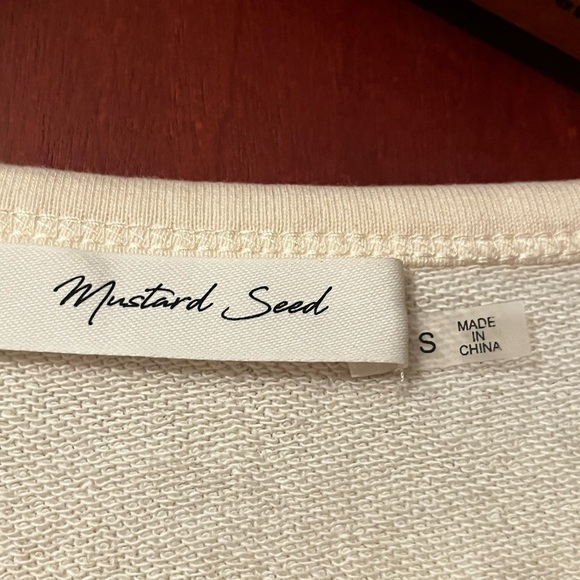 Mustard Seed French Terry Dip Dye Sweatshirt Sz S Women - Picture 6 of 6